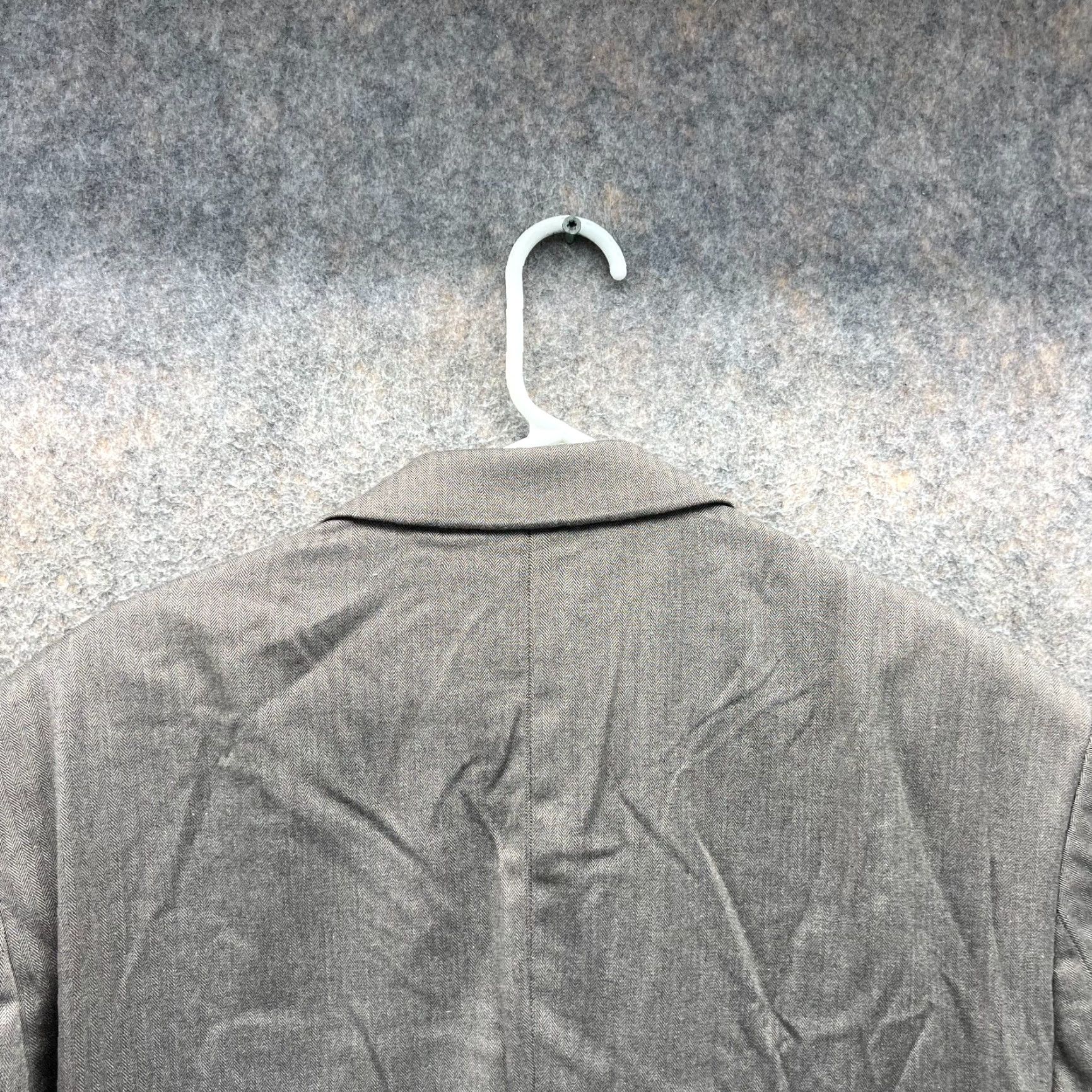 Banana Republic Banana Republic Blazer Men 46L Adult Gray Wool Herringbone Single-Breasted Jacket Coat Casual Long Leftovers Size 46R - 3 Thumbnail