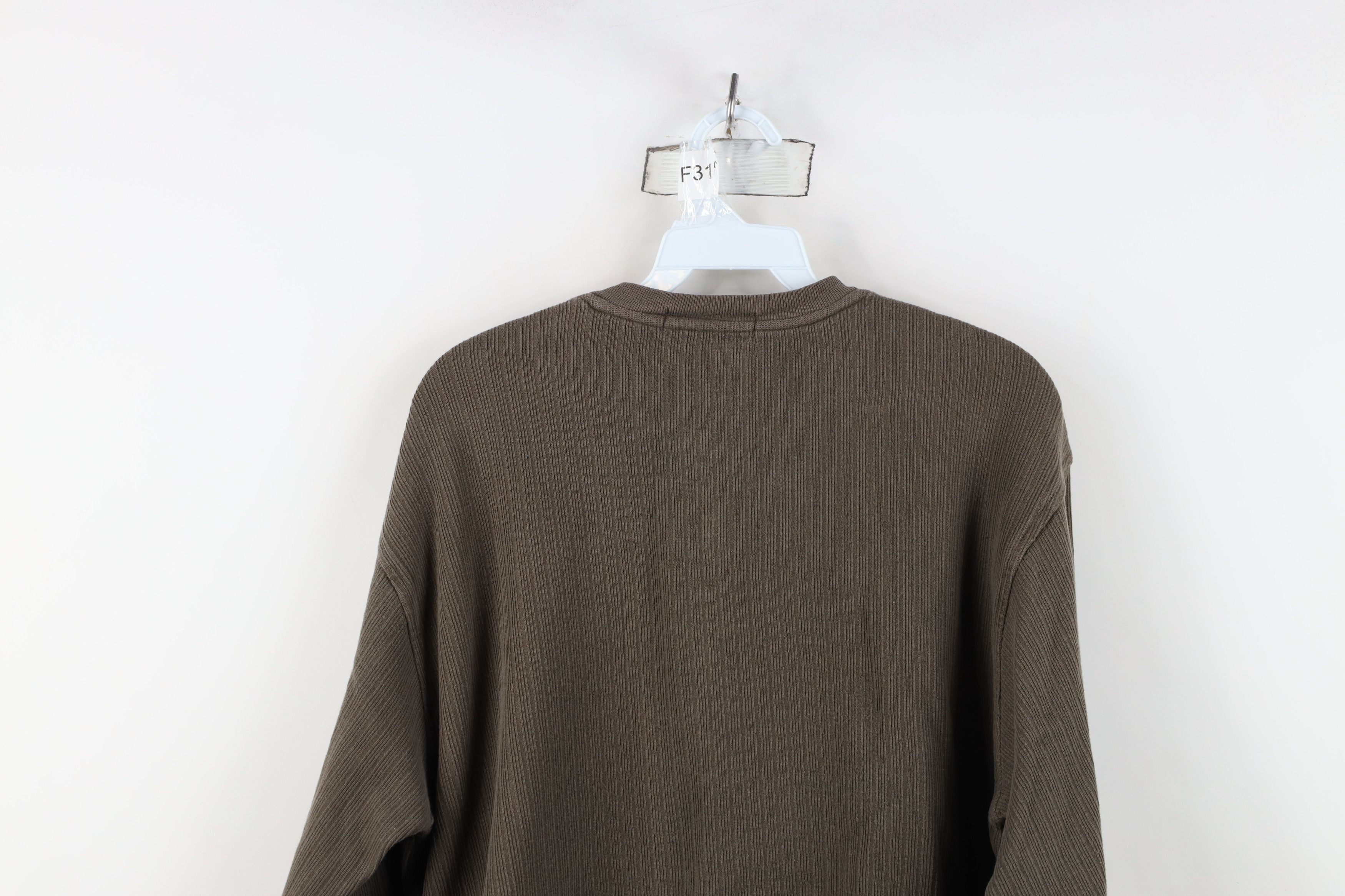 Vintage Vintage 90s Streetwear Ribbed Long Sleeve Henley T-Shirt Size US L / EU 52-54 / 3 - 11 Thumbnail