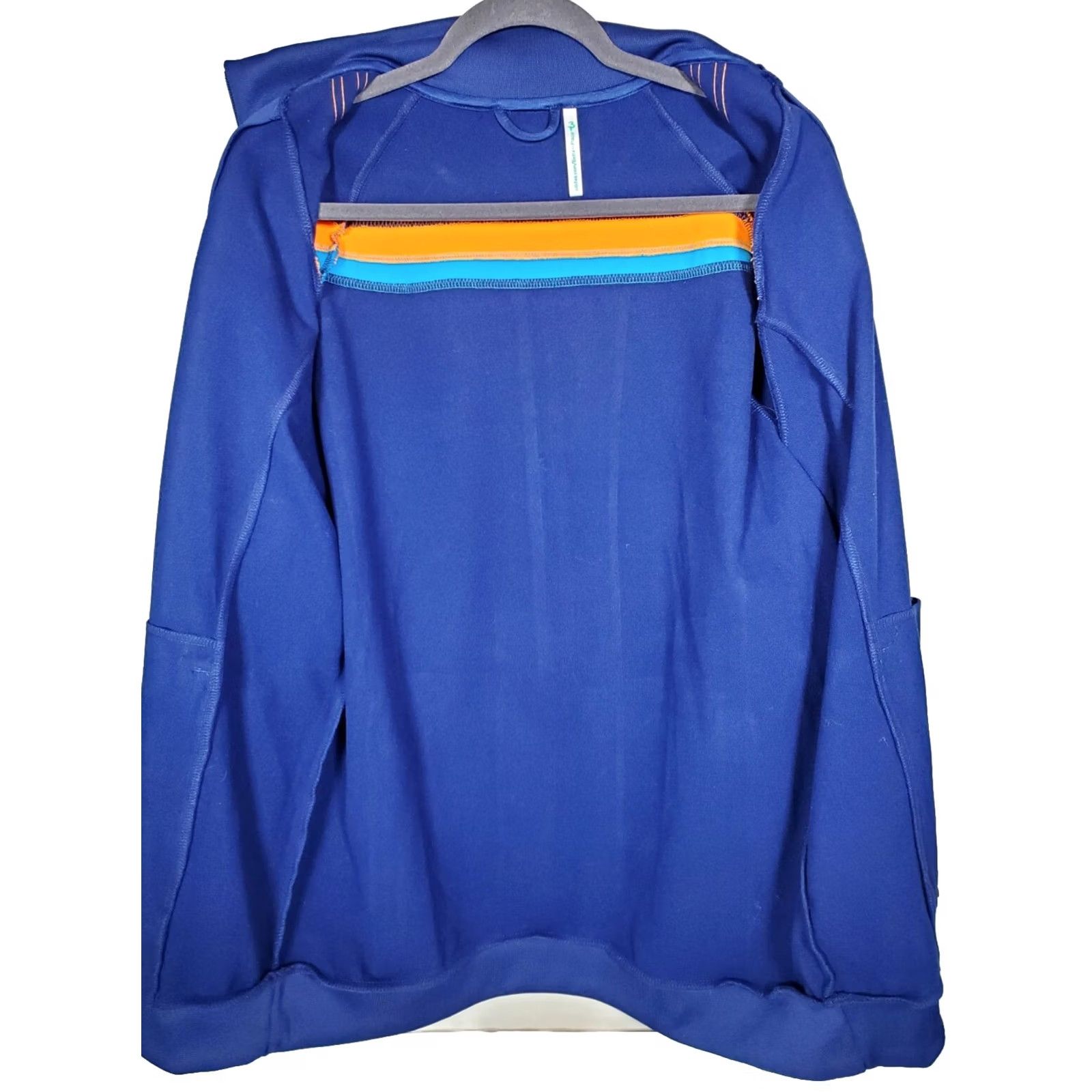 Adidas Adidas Track Jacket Climalite Boston Marathon 2014 Navy Blue Orange Stripes L Men's Heavyweight Full Zip Pockets Size US L / EU 52-54 / 3 - 5 Thumbnail