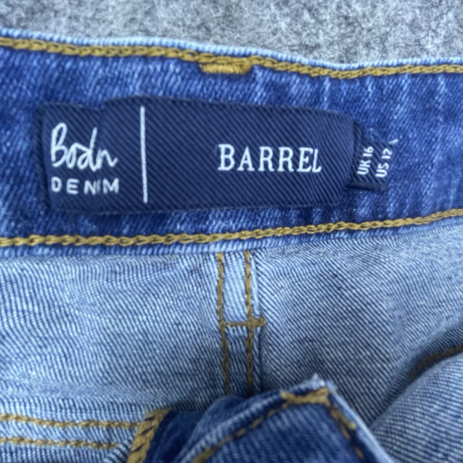 Boden Boden Denim Jeans Women 12 Barrel Taper Wide Baggy Horseshoe Size 34" / US 12 / IT 48 - 6 Thumbnail