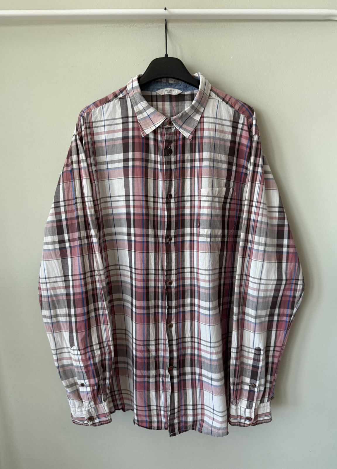 NN07 Nn07 No Nationality checkered ls vintage shirt Size US XL / EU 56 / 4 - 1 Thumbnail