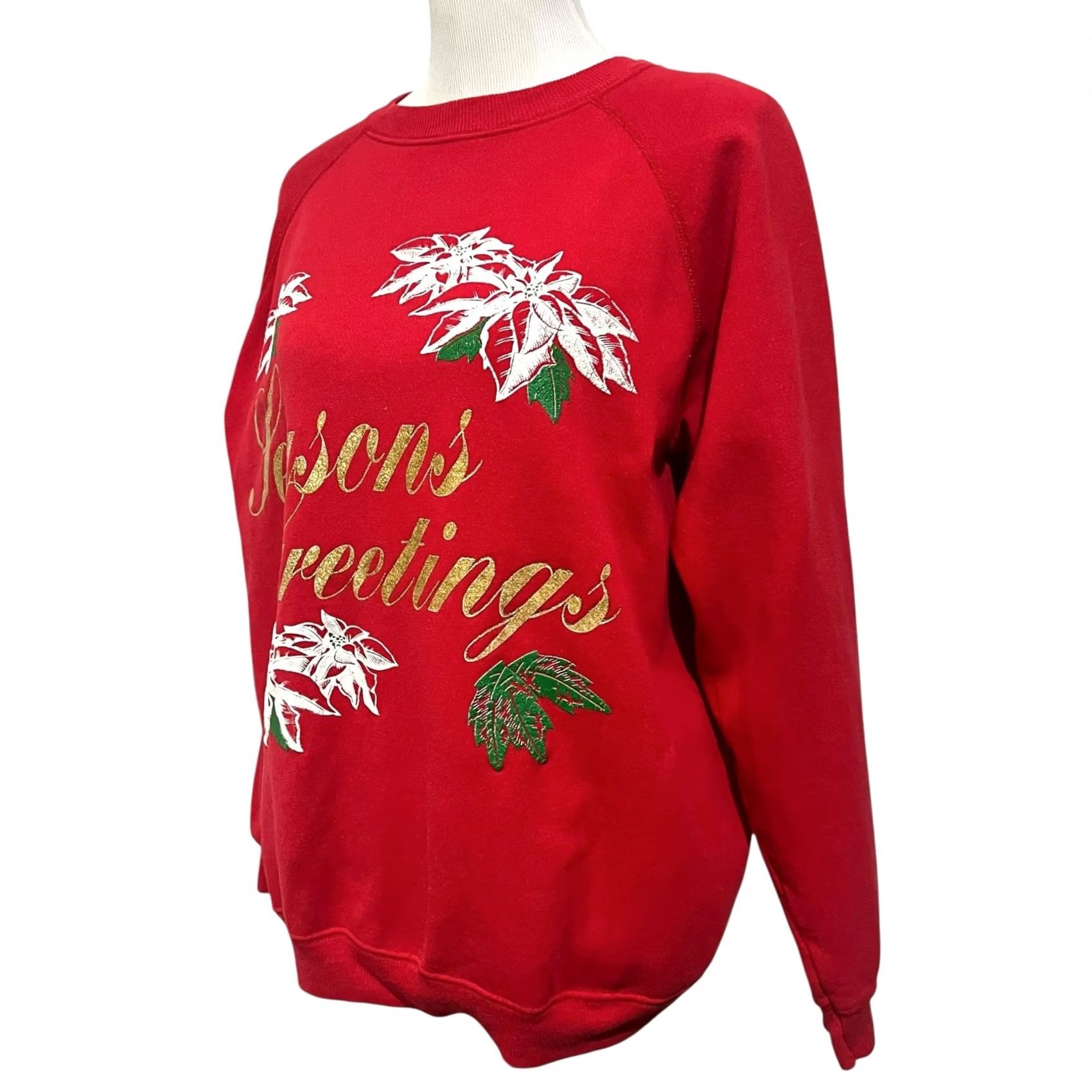 Hanes VINTAGE Hanes Red Sweatshirt Womens Christmas Crewneck Holiday 80s 90s Sz L Womens Holiday Crew Neck Sweatshirt Size L / US 10 / IT 46 - 2 Thumbnail