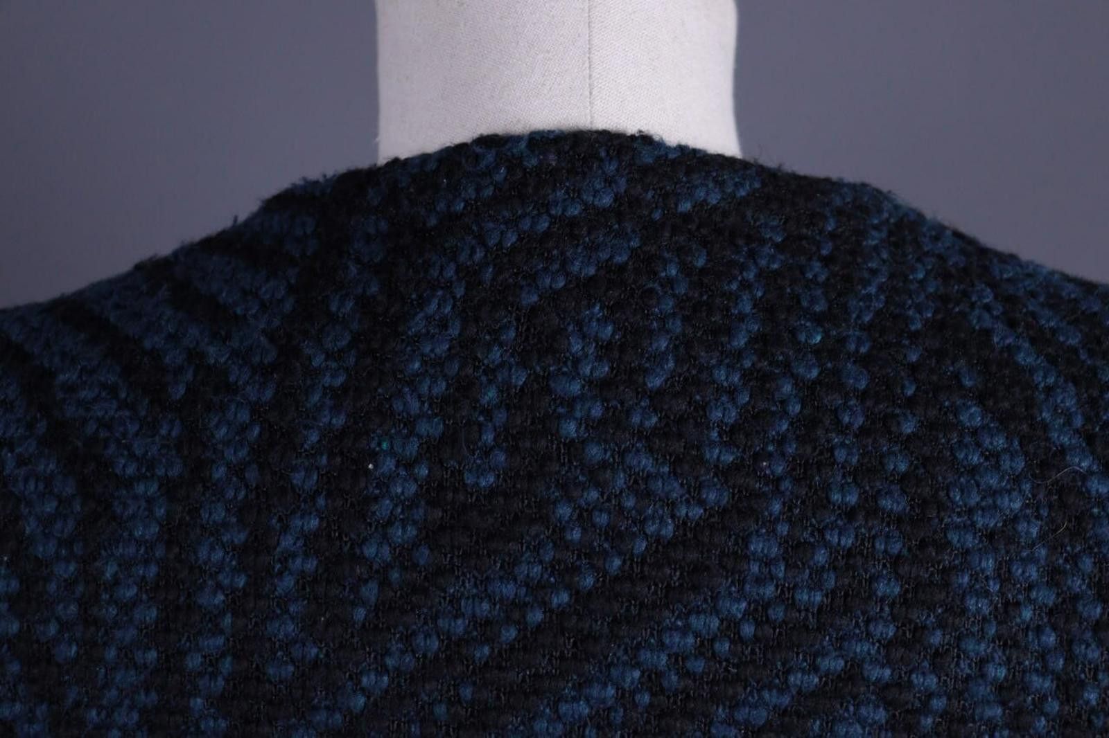 Wilkes Bashford Ba&Sh Black Geomeric Open Front Cardigan Cape Sweater Size 3 Size M / US 6-8 / IT 42-44 - 10 Thumbnail