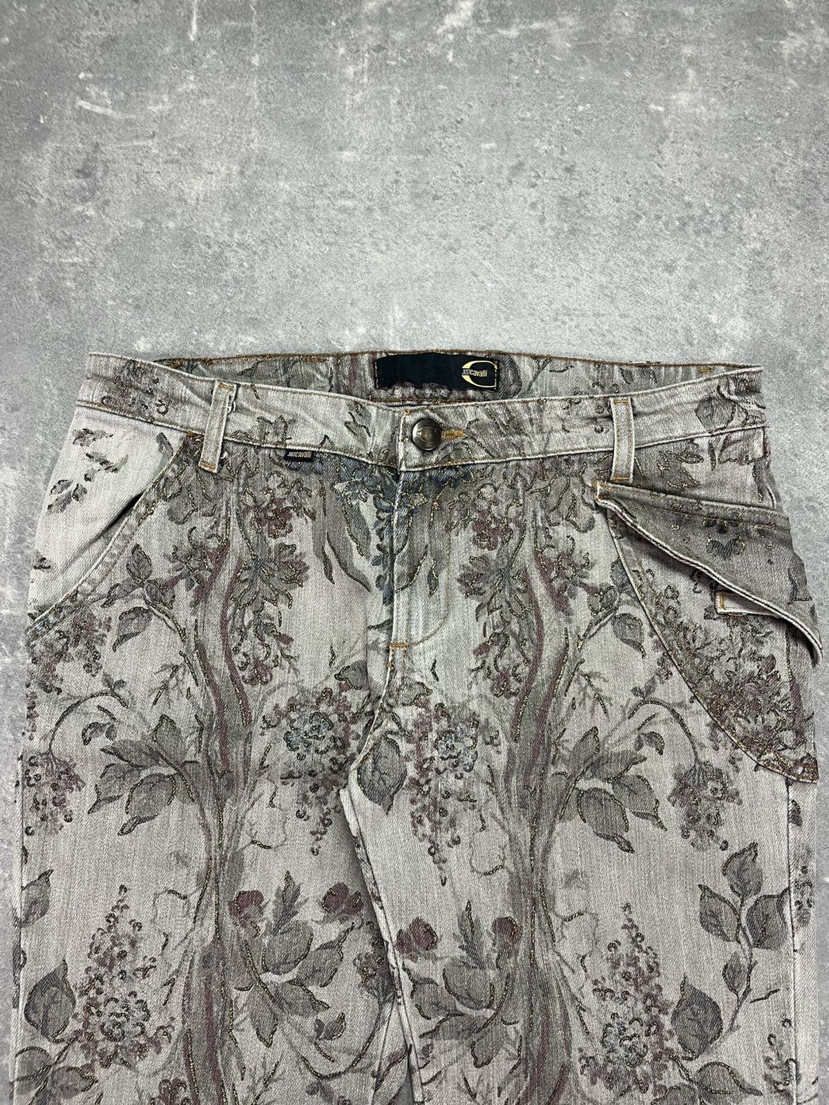 Just Cavalli Just Cavalli Flower Floral Printed Side Pocket Pants 29 Size US 29 - 5 Thumbnail