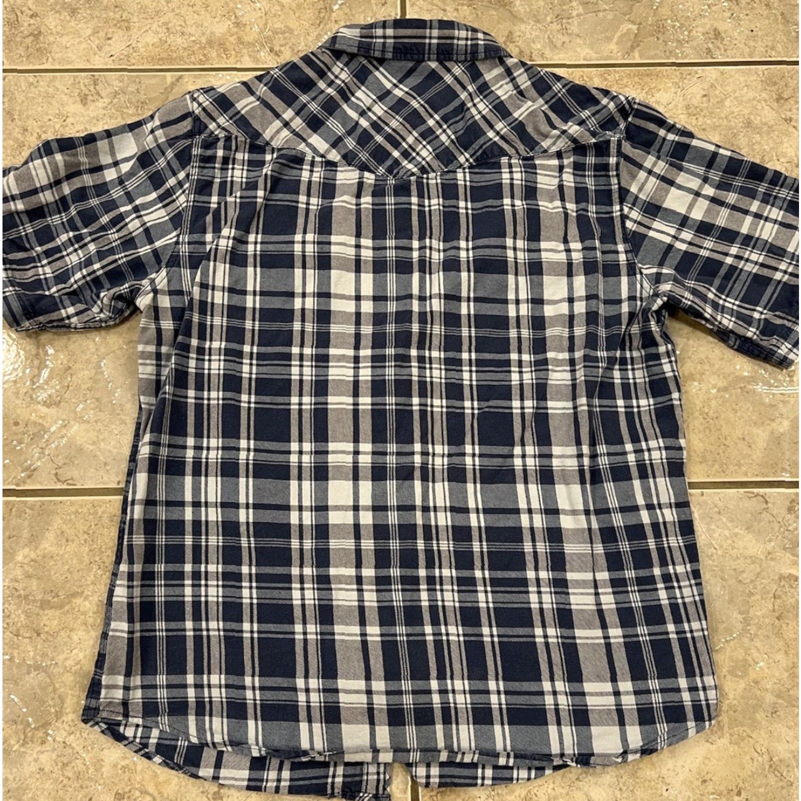 Dickies VINTAGE Dickies Western Pearl Snap Plaid Short Sleeve Cowboy Shirt Heavy Mens Medium Blue Size US M / EU 48-50 / 2 - 8 Thumbnail
