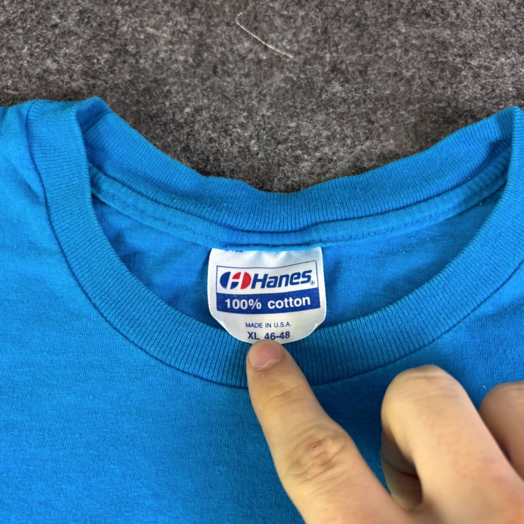 Hanes VINTAGE Bay to Breakers T Shirt Hanes XL Blue San Francisco Race USA Made Mens Size US XL / EU 56 / 4 - 3 Thumbnail