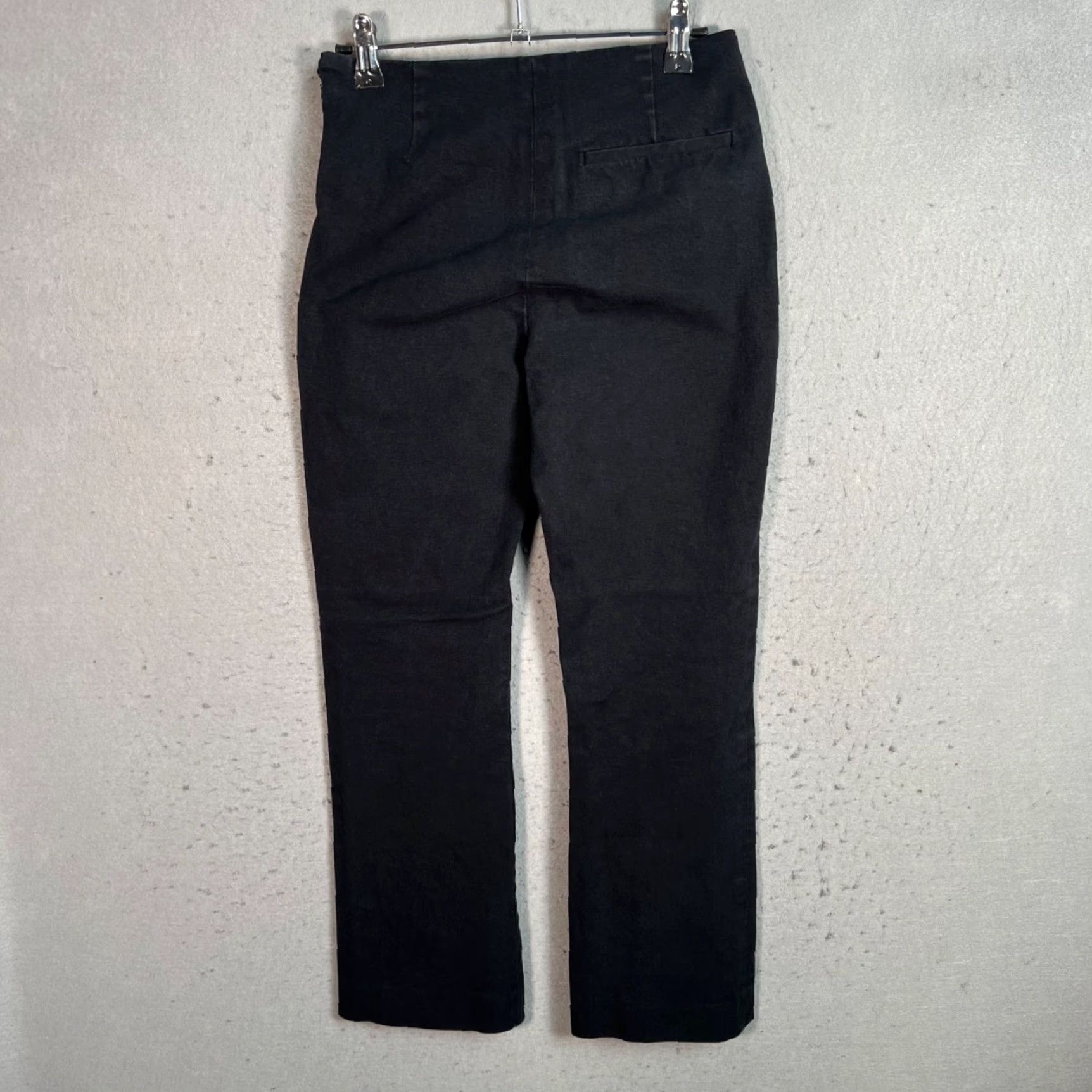 Vintage Sézane Black High-Waisted Dress Pants Womens Size 36 Organic Cotton Blend Size 25" / US 0 / IT 36 - 2 Thumbnail