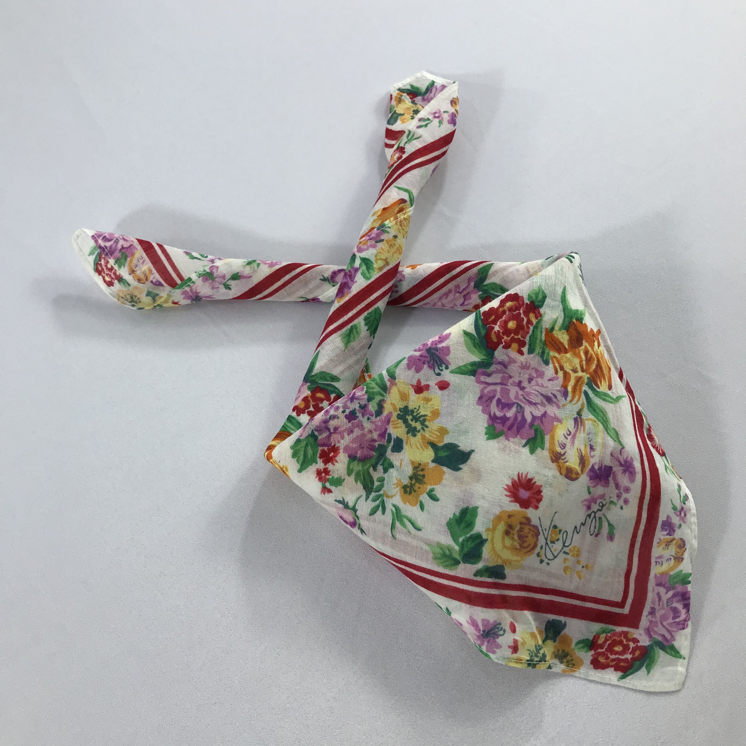Kenzo × Vintage Kenzo Bandana / Handkerchief / Neckerchief - S2367 Size ONE SIZE - 4 Thumbnail