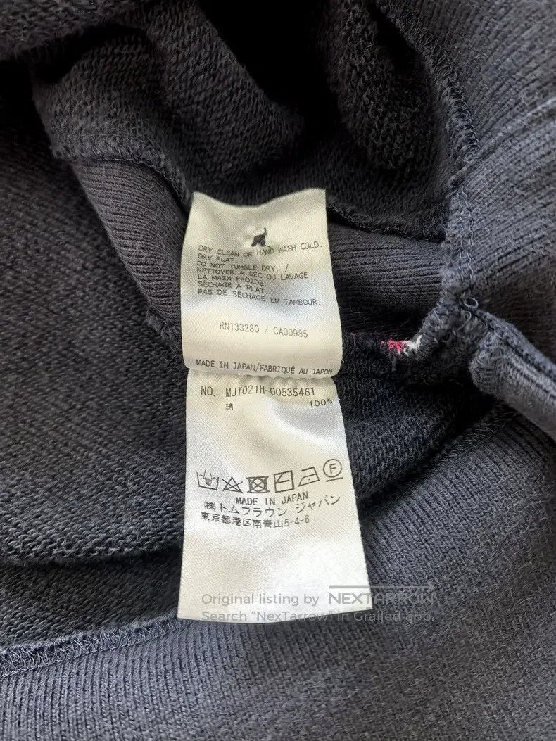 Thom Browne Thom Browne Navy Blue Four-Striped Sweatshirt Size US L / EU 52-54 / 3 - 7 Thumbnail