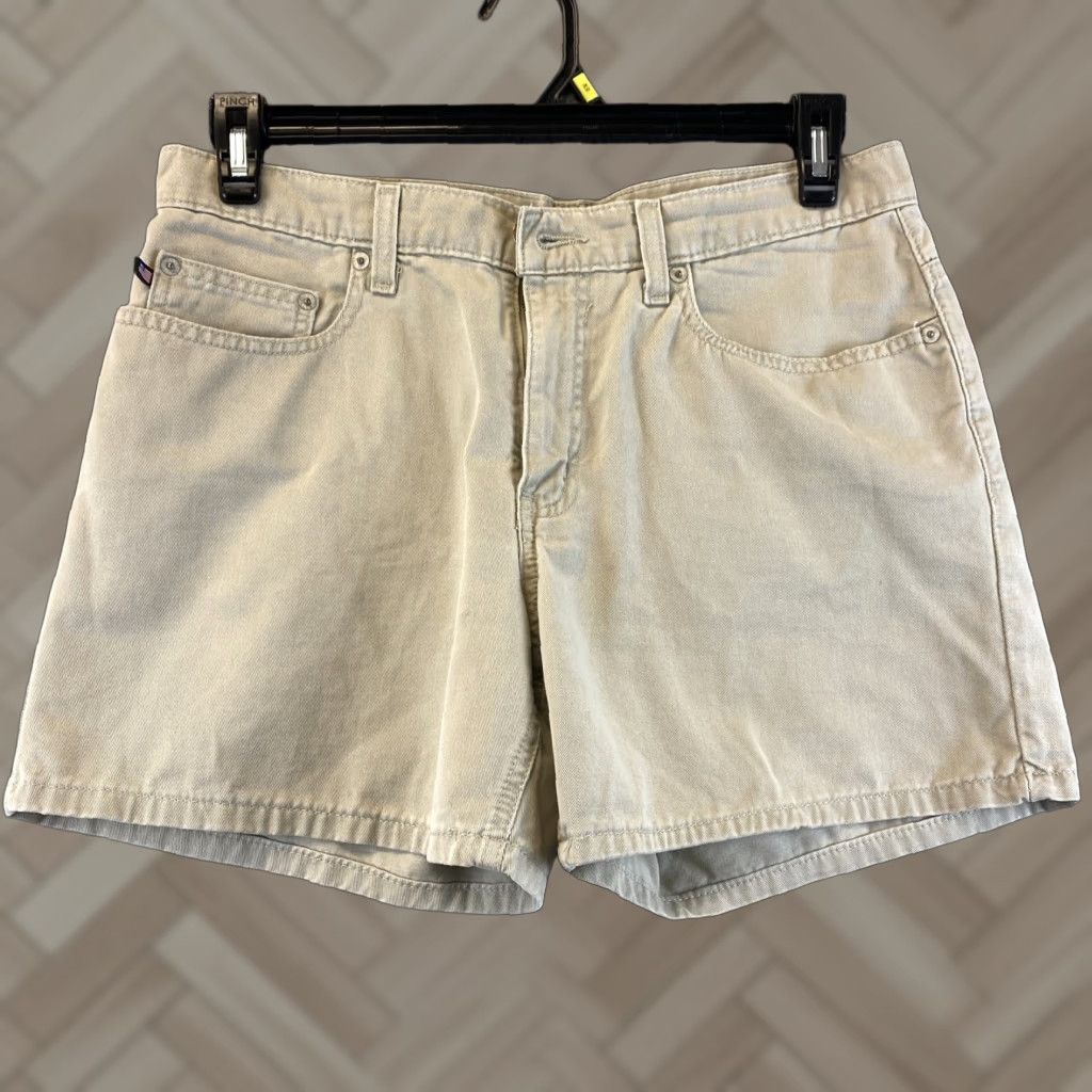 Ralph Lauren Ralph Lauren Women's Shorts Size 10 Beige Cotton Blend Denim Flat Front Popular Style Size 32" / US 10 / IT 46 - 1 Thumbnail
