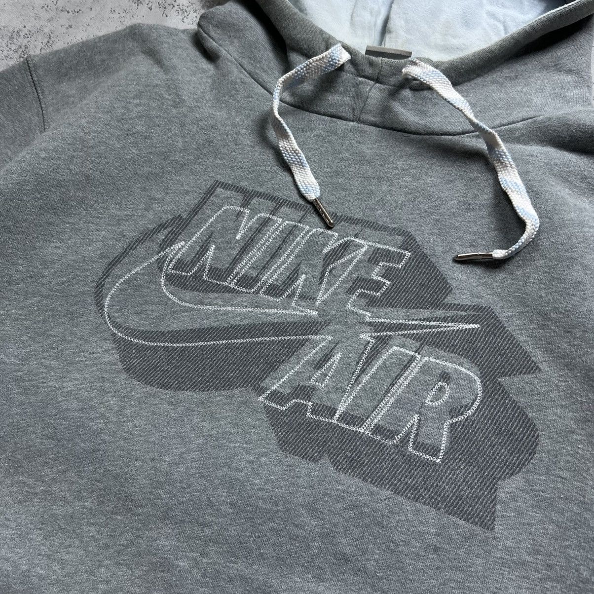 Nike 00s NIKE AIR BIG LOGO VINTAGE Y2K OVERSIZED PULLOVER HOODIE Size US XL / EU 56 / 4 - 4 Thumbnail