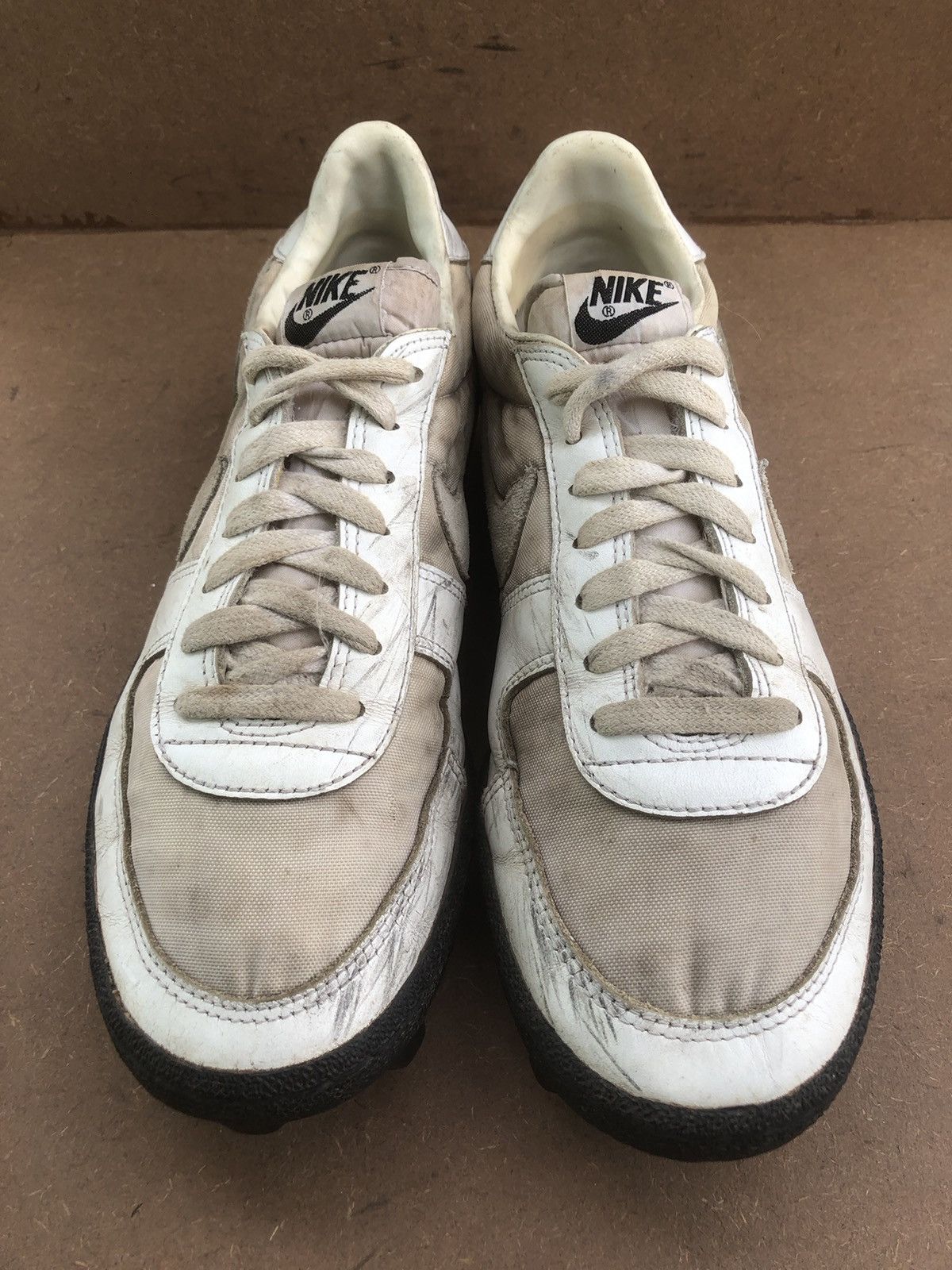 Nike × Vintage Vtg 1983 Nike White Leather Sneakers Size 9.5 Made In Korea Size US 9.5 / IT 39.5 - 2 Thumbnail