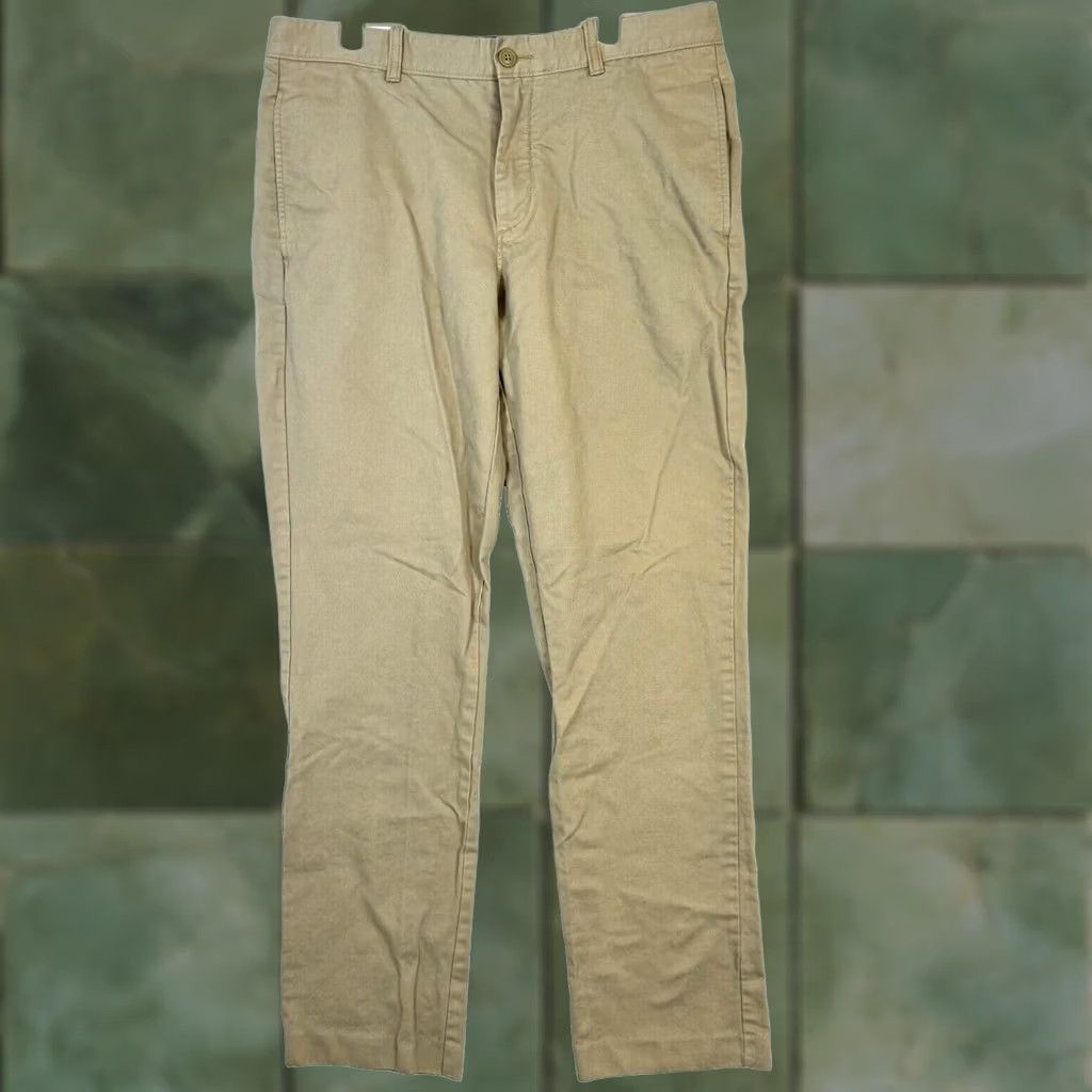 J.Crew J.Crew Essential Chino Pants 33W Khaki Cotton Mid Rise Straight Leg Womens Size 24" / US 00 / IT 34 - 1 Thumbnail