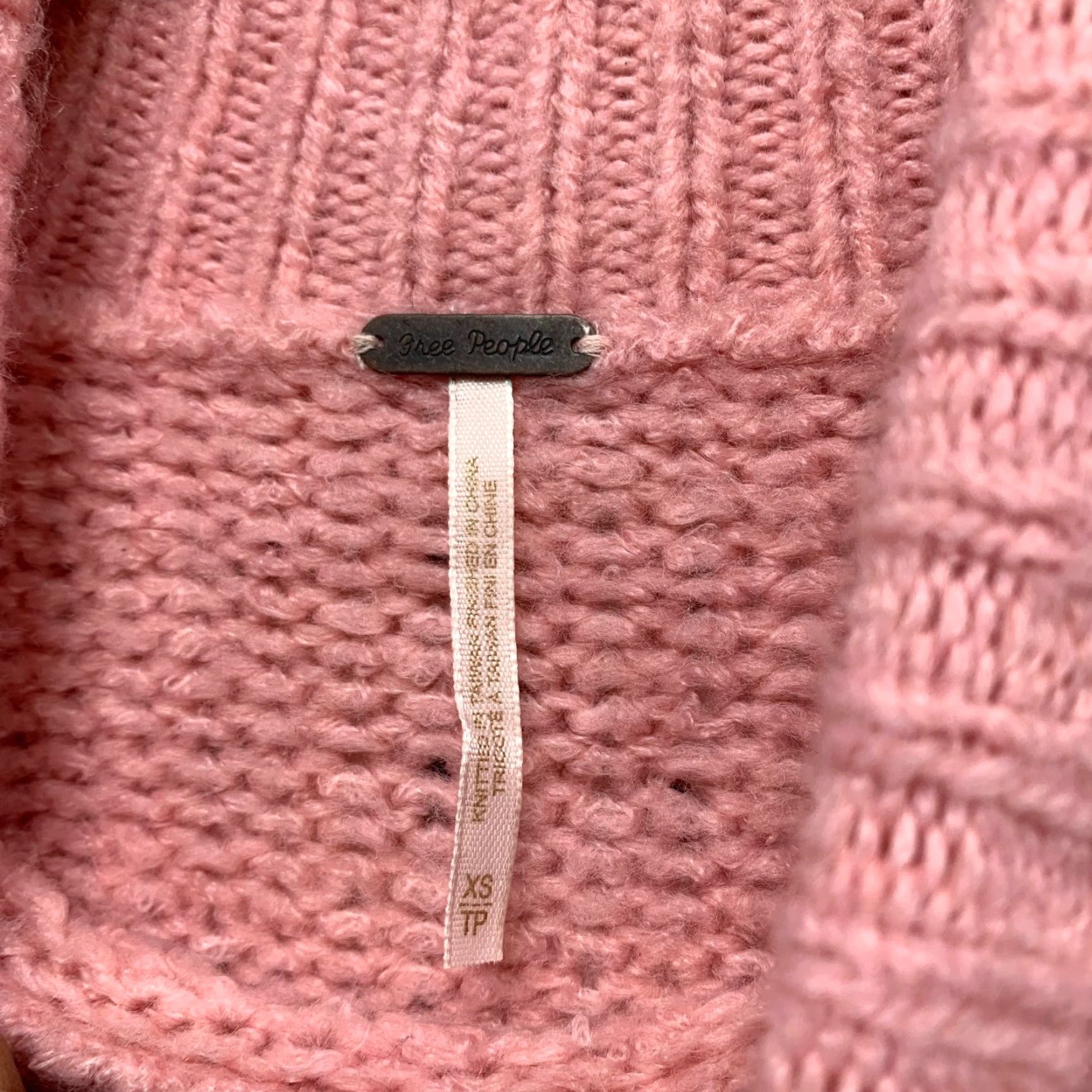 Free People Free People Sweater Womens XS Bradley Textured Turtleneck Pink Warm Cozy Soft Shirt? Size XS / US 0-2 / IT 36-38 - 4 Thumbnail