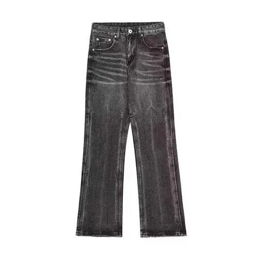 Jean Vintage washed ruined micro-flare wide-leg jeans Size US 33 - 5 Thumbnail