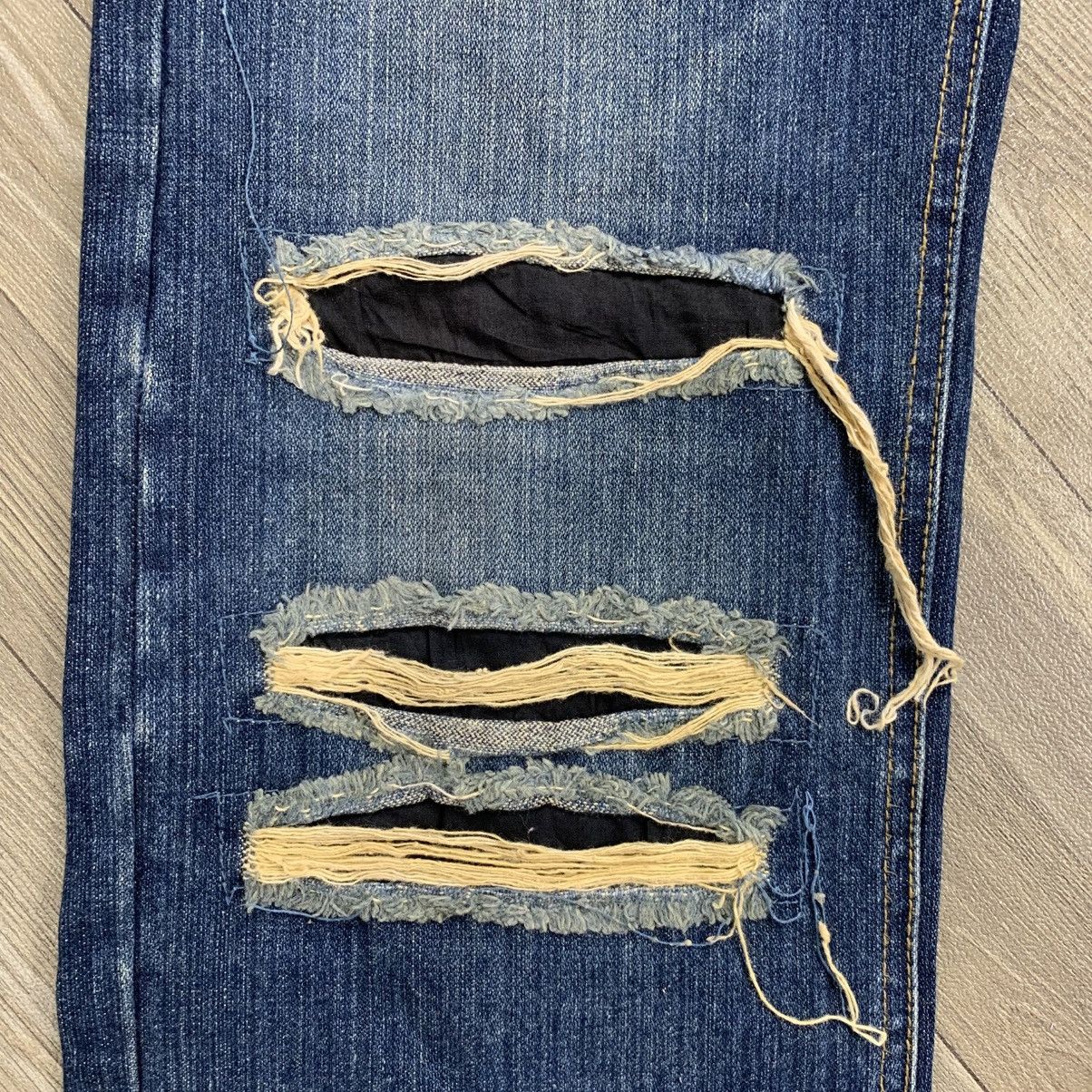 If Six Was Nine × Japanese Brand × Le Grande Bleu (L.G.B.) Crazy Limited Distressed Skull Jeans Size US 35 - 4 Thumbnail