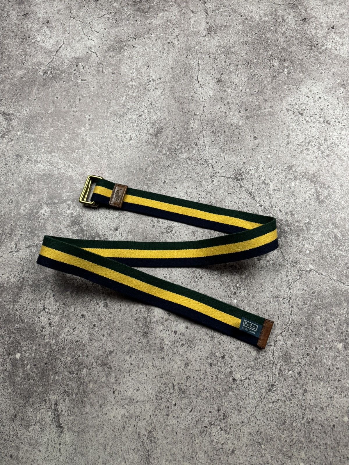 Polo Ralph Lauren Vintage Polo Ralph Lauren Striped Double D- Ring Belt Y2K Size ONE SIZE - 1 Thumbnail