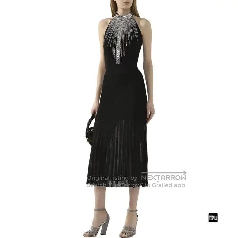 Balmain Balmain Black Cotton Pleated Skirt . Size 22" - 6 Thumbnail