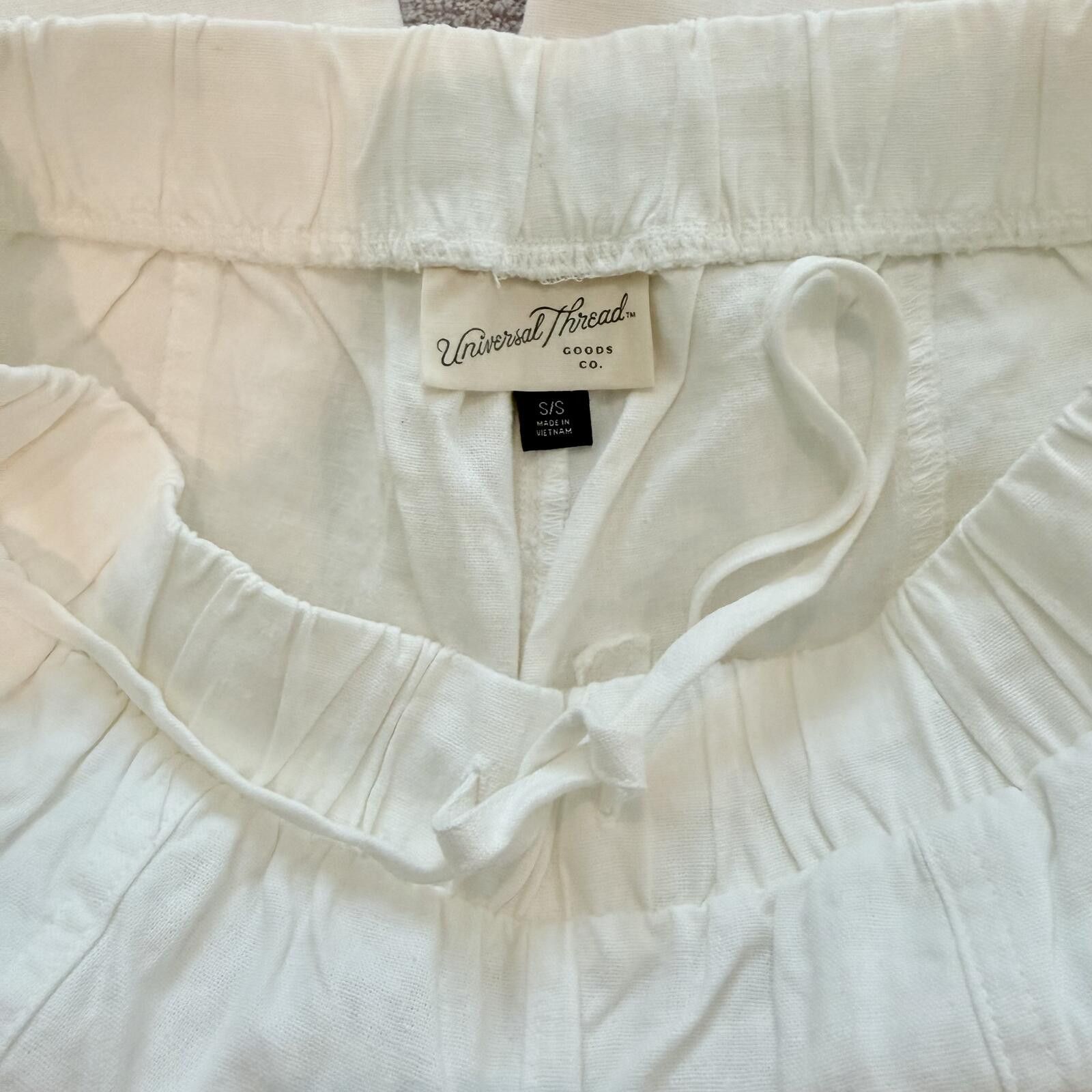 Other Universal Thread White Linen Blend Pants Size S Size 28" / US 6 / IT 42 - 3 Thumbnail