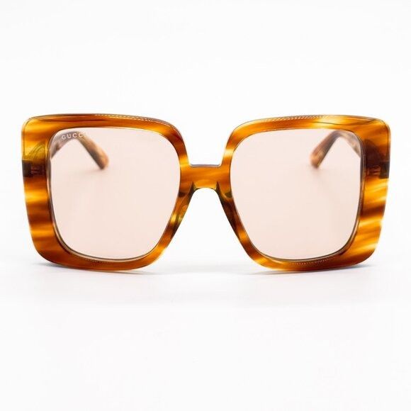 Gucci NEW GUCCI GG1314S 003 SUNGLASSES WOMEN HAVANA BROWN OVERSIZE Size ONE SIZE - 3 Thumbnail