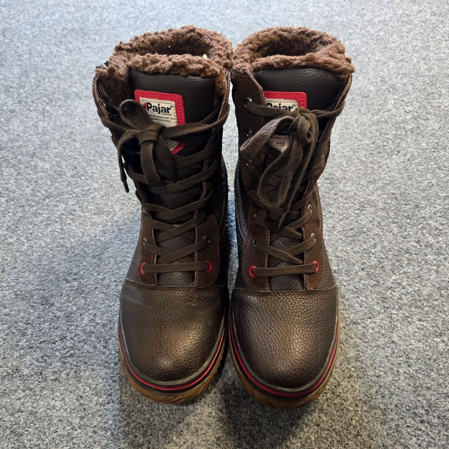 Pajar Pajar Boots Mens 10.5 Brown Leather Waterproof Trooper Lined Snow Boot Mens Lightweight Leather Outsole Wool Lining (if applicable) Size US 11 / EU 44 - 4 Thumbnail
