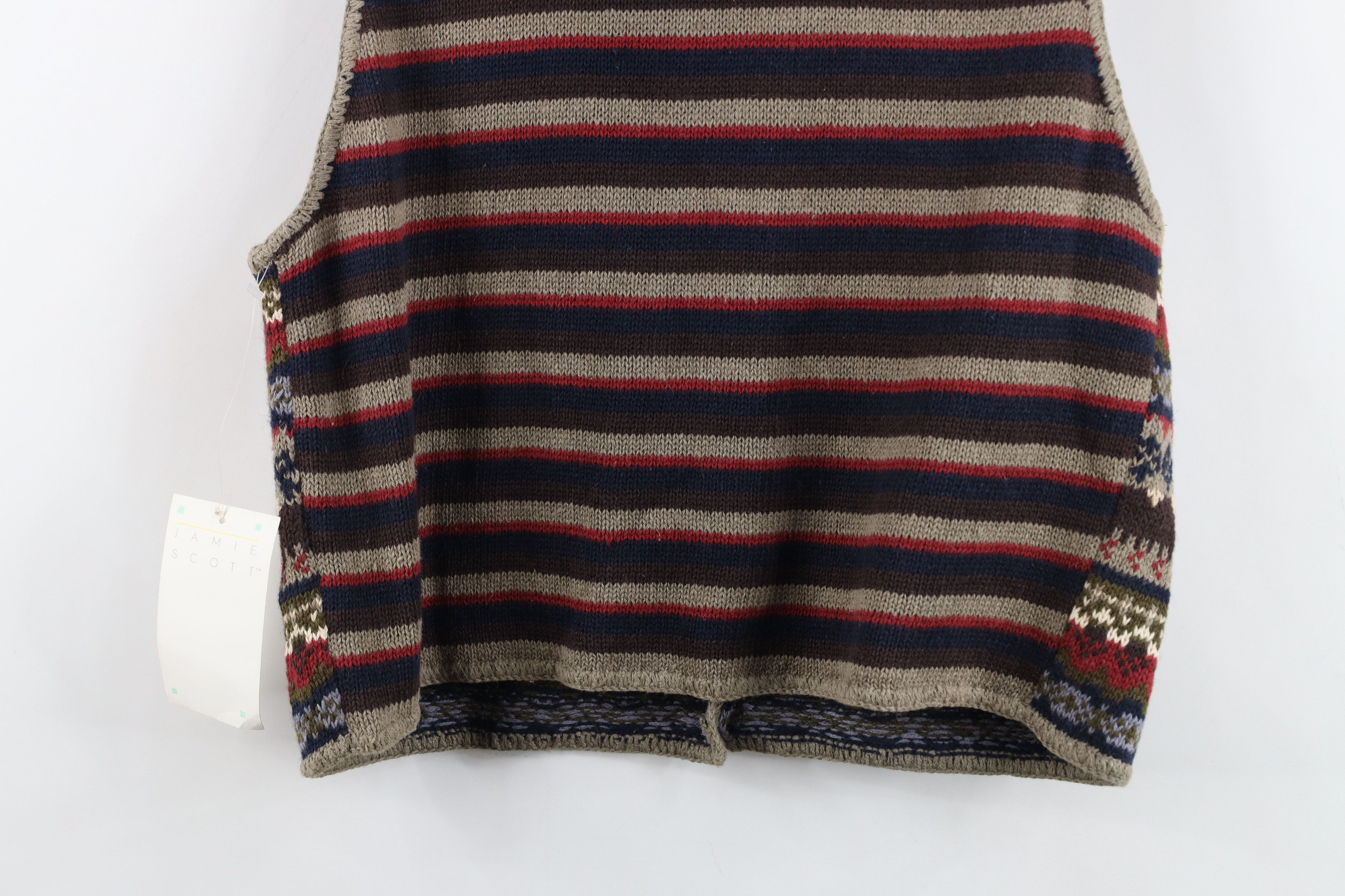 Vintage Deadstock Vintage 90s Streetwear Knit Cardigan Sweater Vest Size L / US 10 / IT 46 - 10 Thumbnail