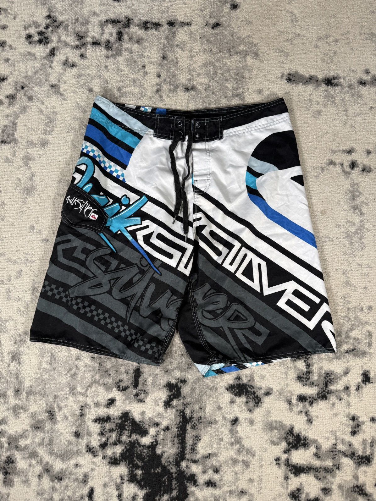 Quiksilver Y2K Quiksilver Full Print Logo Board Shorts Size US 36 / EU 52 - 1 Thumbnail