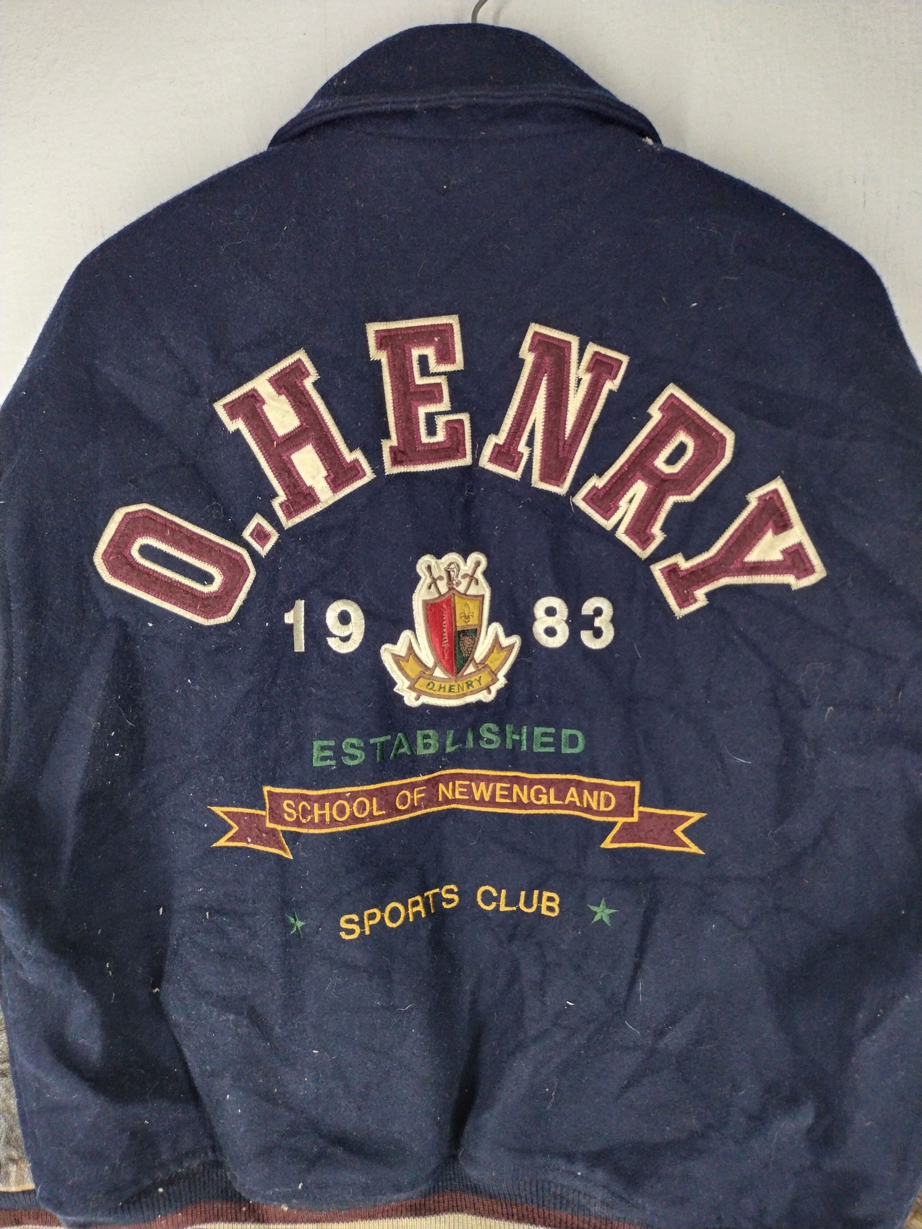Vintage Vintage O.Henry CO.LTD Varsity Leather Wool Jacket Size US L / EU 52-54 / 3 - 8 Thumbnail