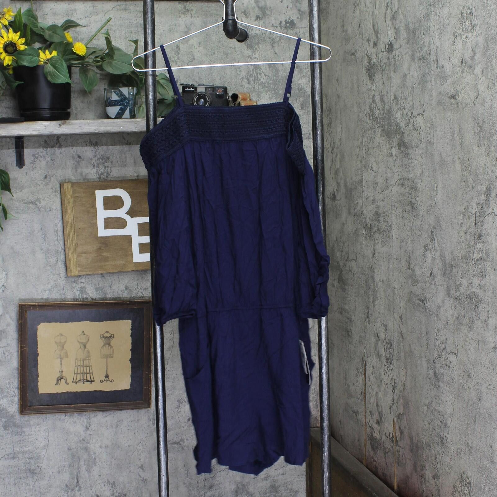 Other Bcx Juniors Off-the-shoulder Romper 64021720299 Navy Blue Xl Size 40" / US 18 - 1 Thumbnail