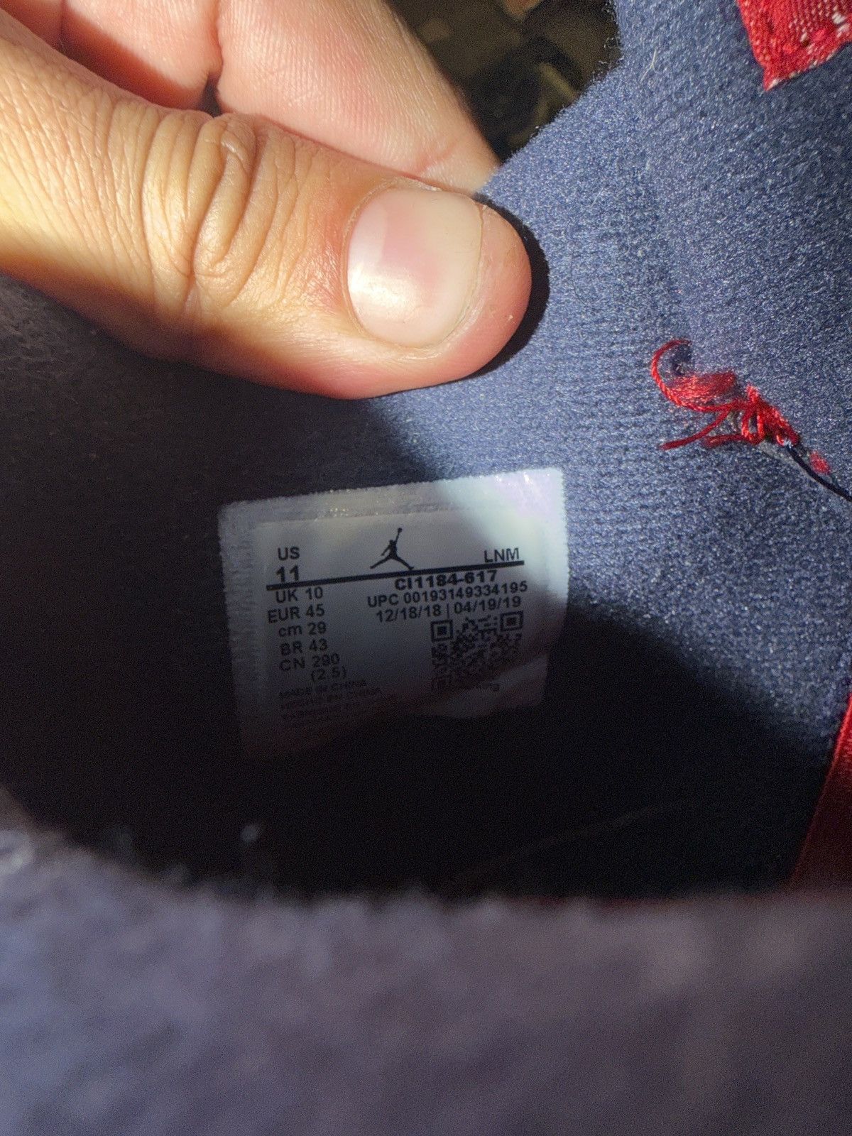 Jordan Brand Jordan 4 Retro Fiba Size US 11 / EU 44 - 6 Thumbnail