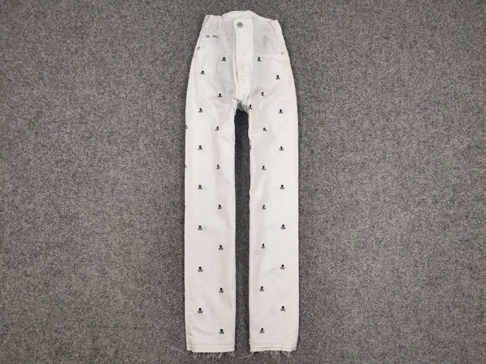 Polo Ralph Lauren Polo Ralph Lauren white Monogram Jeans skull logo Denim Size US 36 / EU 52 - 1 Thumbnail