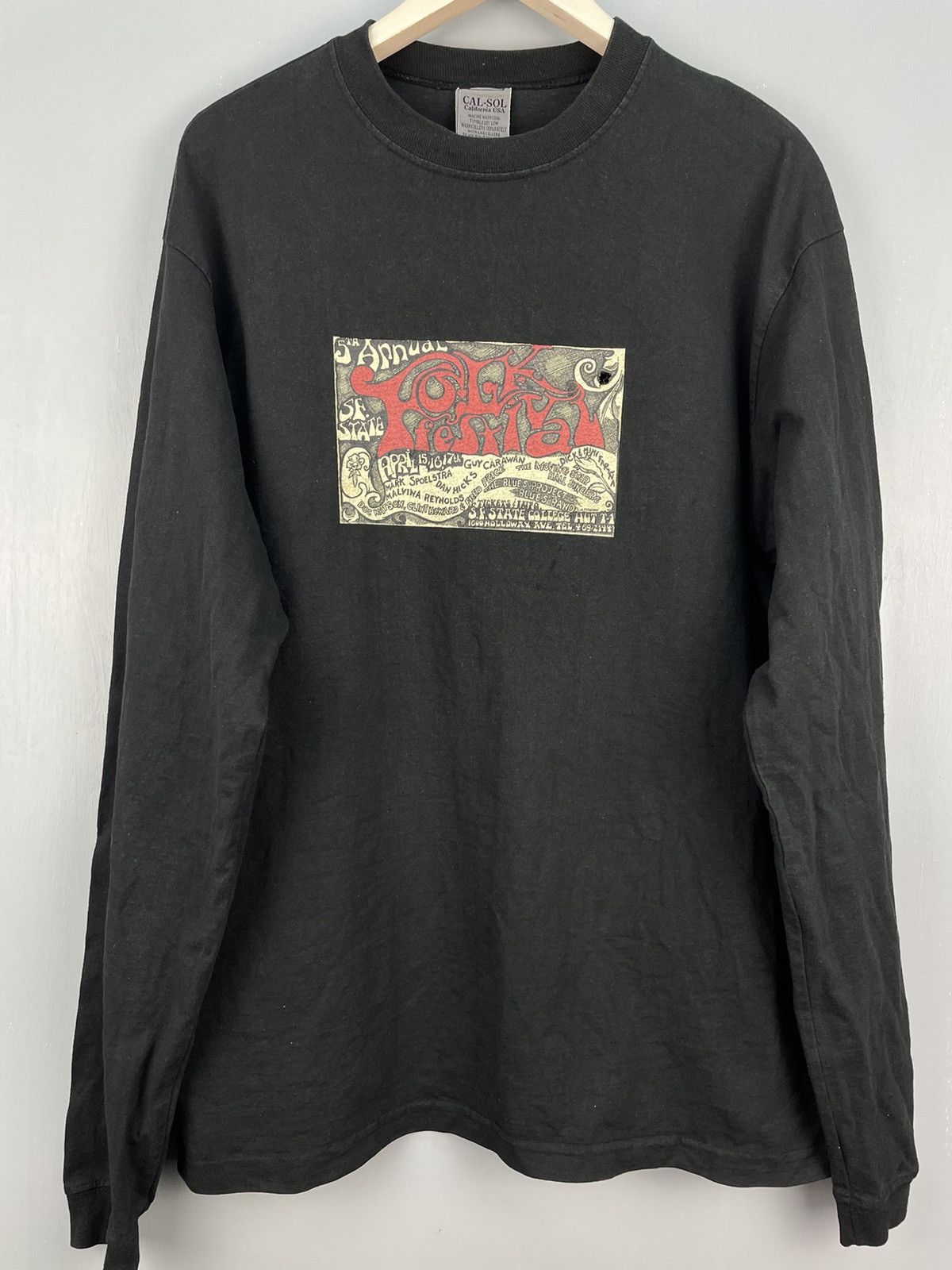 Band Tees × Vintage Vintage Folk Festival long sleeve shirt Size US L / EU 52-54 / 3 - 3 Thumbnail