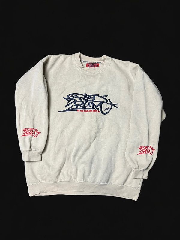 Vintage Vintage Red Rum Movement embroidered sweatshirt skate Size US XL / EU 56 / 4 - 1 Thumbnail