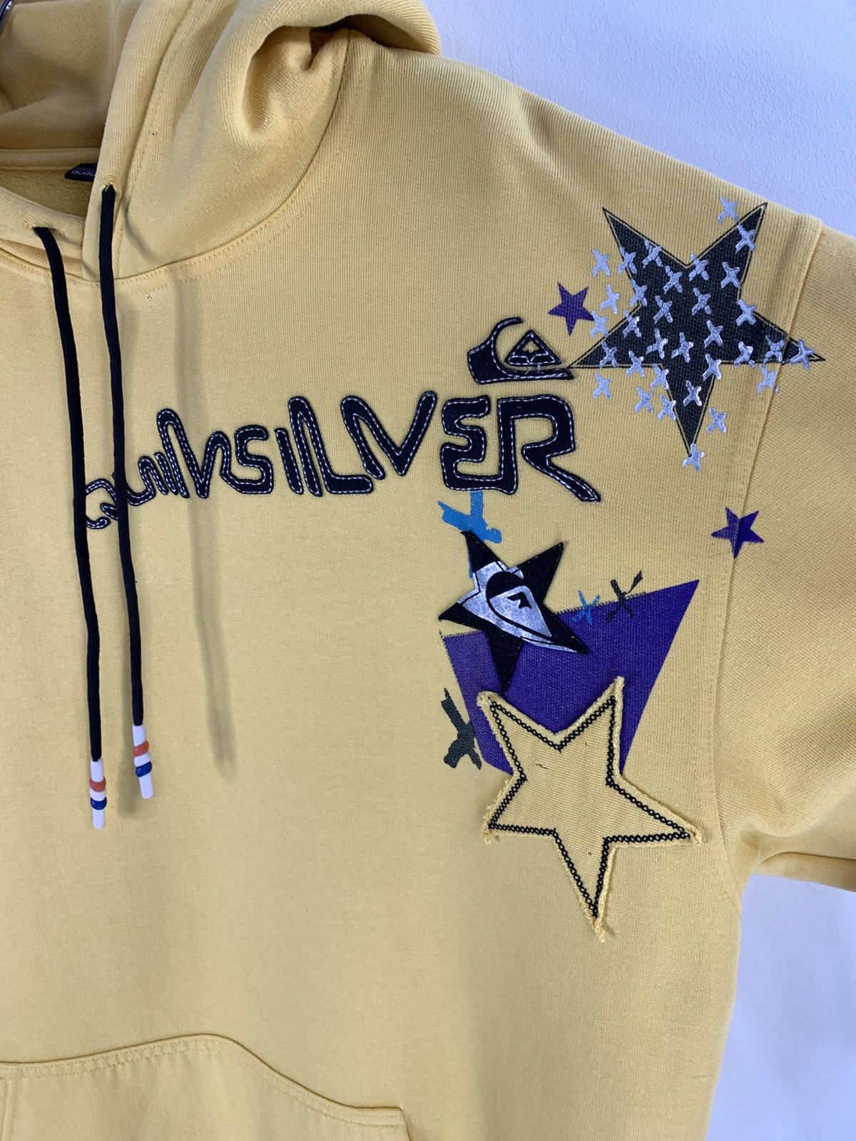 Quicksilver Vintage Quicksilver Yellow Hoodie XL Size Size US XL / EU 56 / 4 - 4 Thumbnail