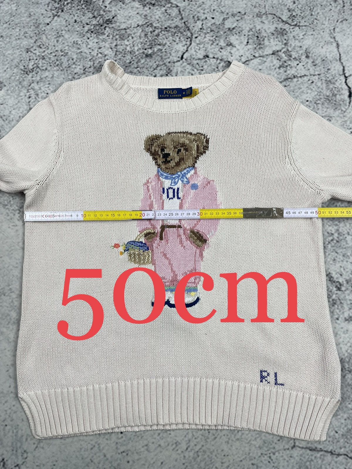Polo Ralph Lauren Polo Ralph Lauren M Bear Cotton Sweater Beige Premium Size M / US 6-8 / IT 42-44 - 7 Thumbnail