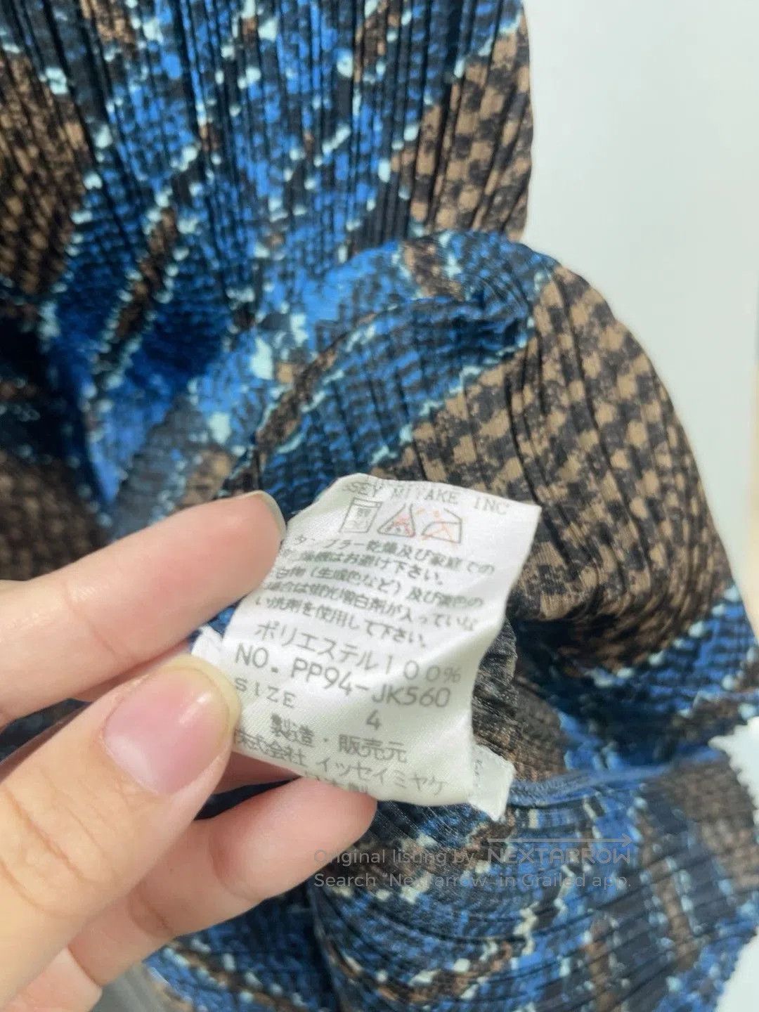 Pleats Please Issey Miyake Pleats Please ISSEY MIYAKE Blue Plaid Vest. Size XL / US 12-14 / IT 48-50 - 4 Thumbnail