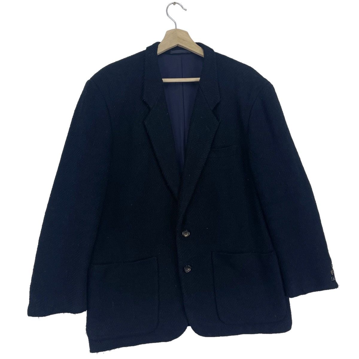 Comme des Garcons × Comme des Garcons Homme × Comme des Garcons Homme Plus 80’s Comme Des Garcons Homme Herringbone Navy Blue Coat Size US M / EU 48-50 / 2 - 5 Thumbnail