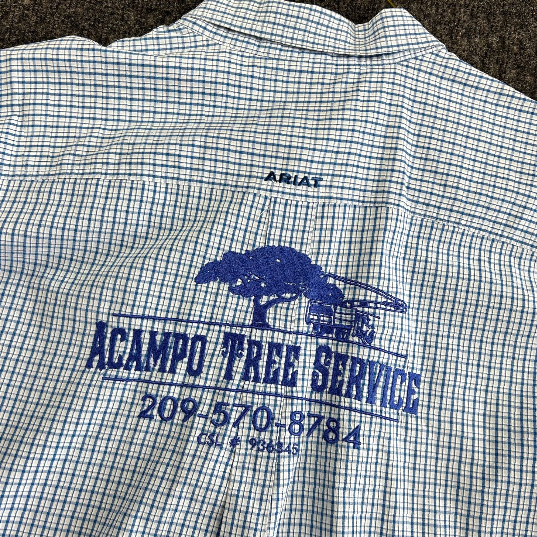 Ariat Ariat Pro Series XL Blue Plaid Long Sleeve Button-Up Shirt Workwear Cowboy Rodeo Mens Size US XL / EU 56 / 4 - 5 Thumbnail