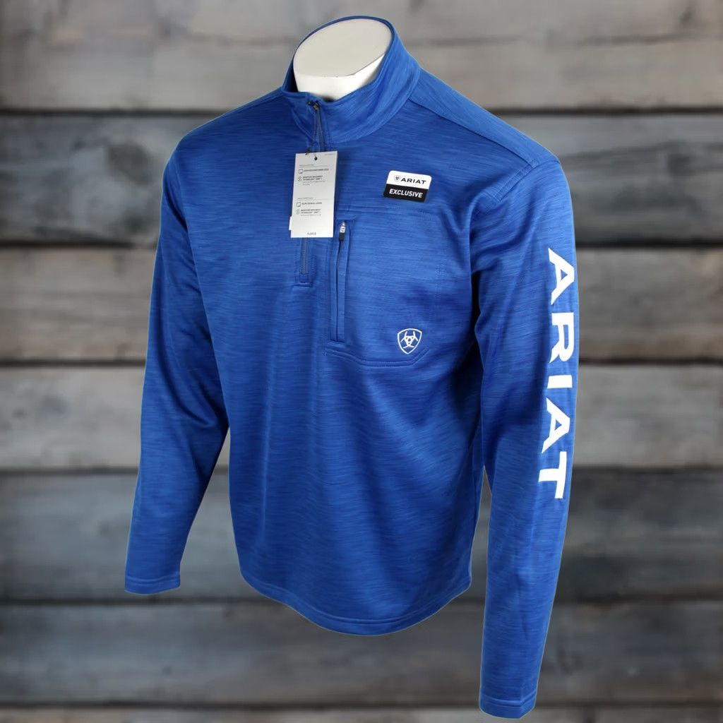 Ariat Ariat Tek Team 1/4 Zip Sweatshirt Mid States Size M Cobalt Blue Mens Sweatshirt 10054313 Size US M / EU 48-50 / 2 - 1 Thumbnail