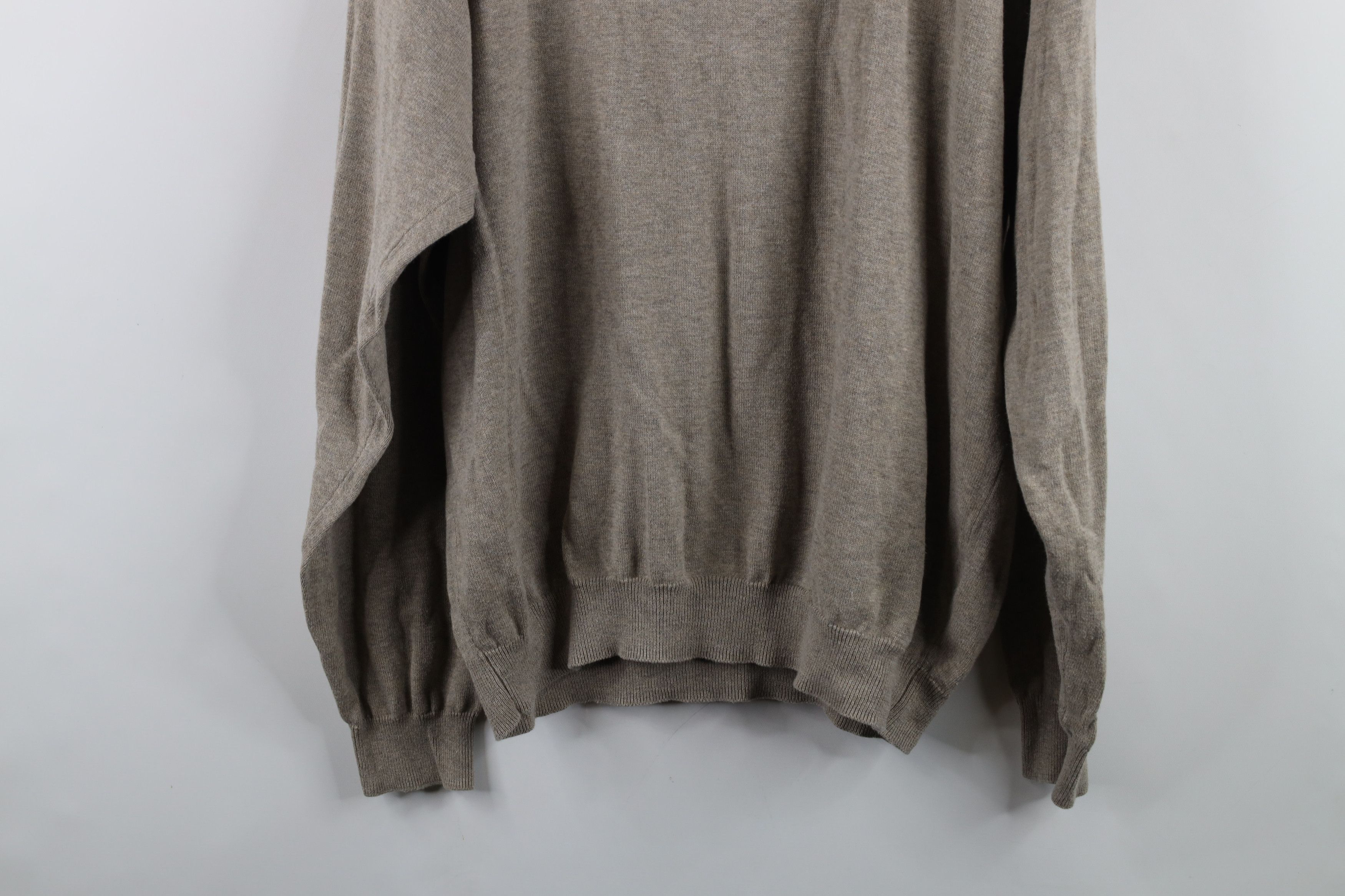 Vintage Vintage 90s Streetwear Collared Knit Pullover Sweater Beige Size US XL / EU 56 / 4 - 10 Thumbnail