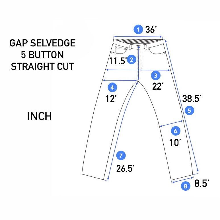 Gap Vintage GAP Japan 5 Button Selvedge Denim Jeans Size US 36 / EU 52 - 15 Thumbnail