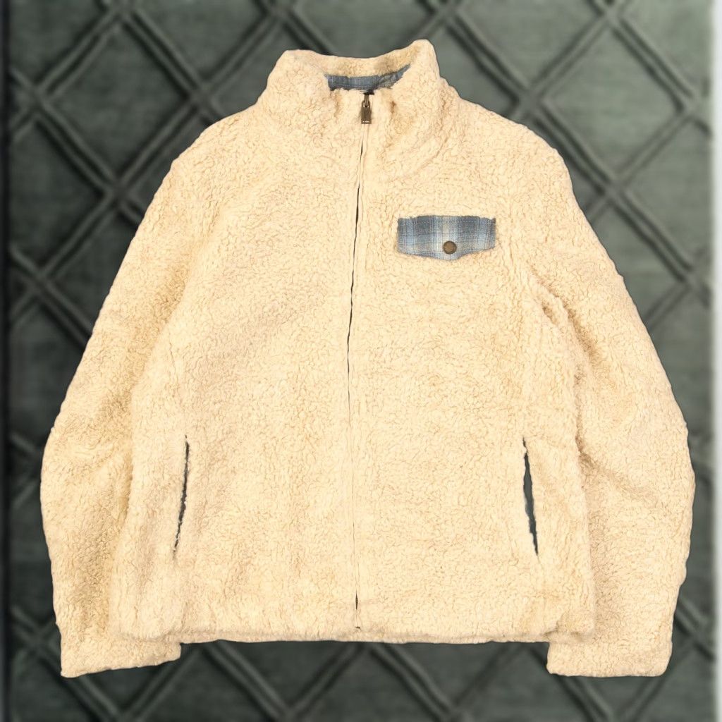 Pendleton VINTAGE Pendleton Full Zip Fleece Women's Cream Medium Jacket Short Sleeve Long Sleeve Regular XS? Size M / US 6-8 / IT 42-44 - 1 Thumbnail