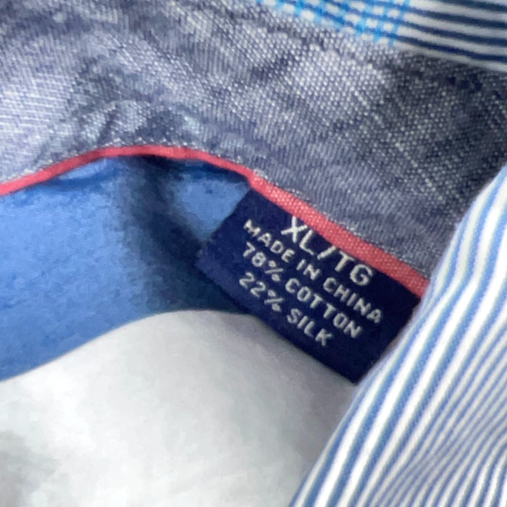 Tommy Bahama Tommy Bahama Shirt Men XL Blue Plaid Button-Up Cotton Silk Casual Beach Hawaiian Mens Size US XL / EU 56 / 4 - 5 Thumbnail