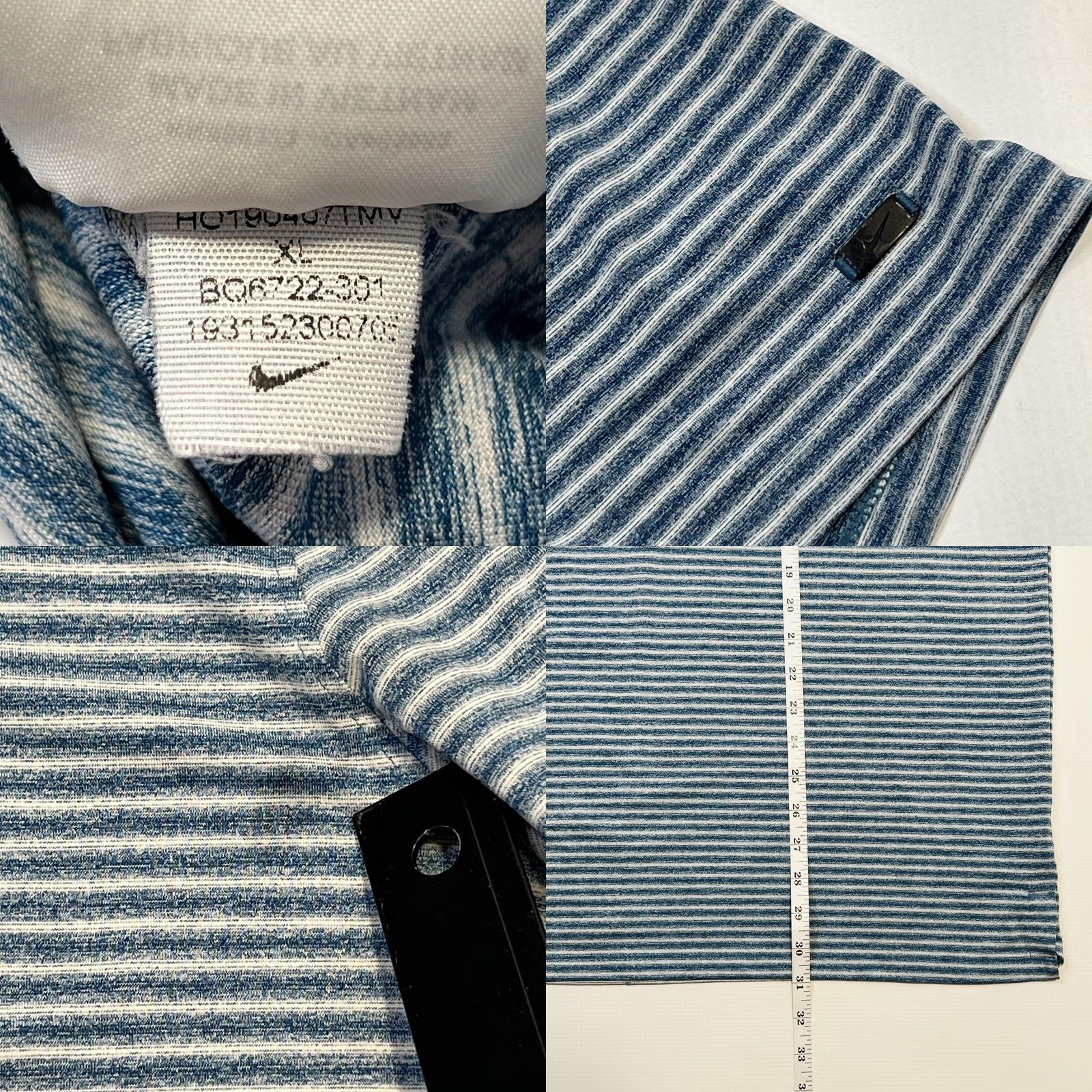 Nike Nike Dri-FIT Polo Shirt Mens XL Blue White Striped Golf Tiger Woods Athletic Size US XL / EU 56 / 4 - 8 Thumbnail