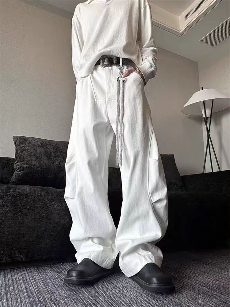 Japanese Brand × Vintage Sickle Pleated Curved Wide Leg Casual Pants Size US 30 / EU 46 - 2 Thumbnail