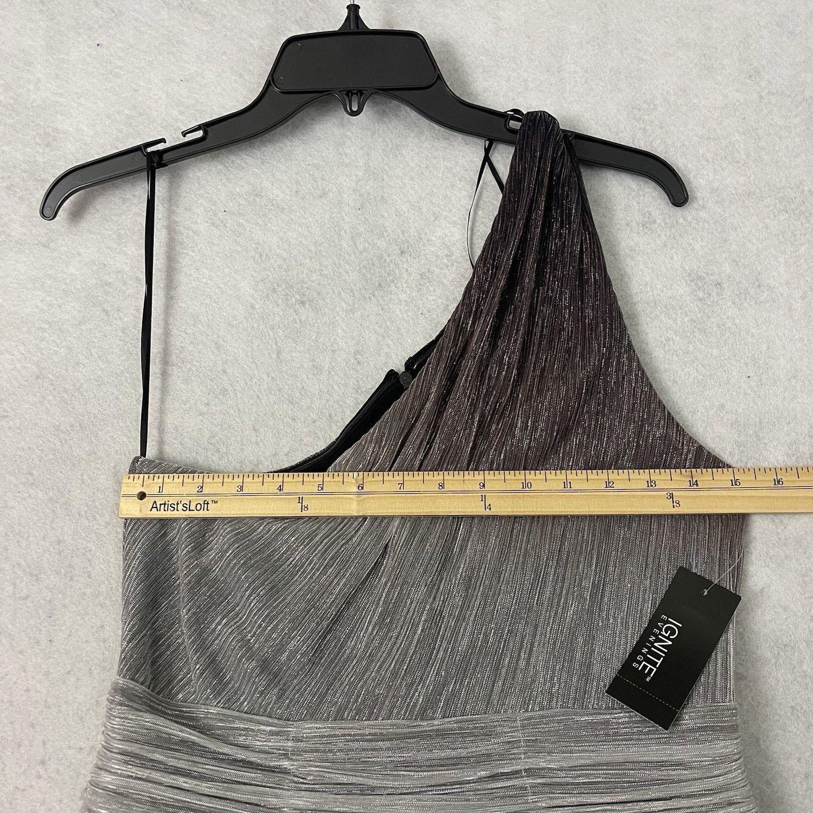 Other Ignite Evenings Dress Size 8 Ombre Metallic Sleeveless Size M / US 6-8 / IT 42-44 - 4 Thumbnail