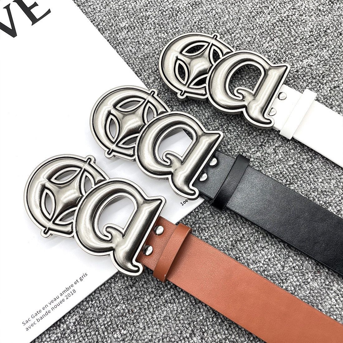 Designer Matchless Vintage Belt Riveted Belts Menswear Accessories Size ONE SIZE - 5 Thumbnail