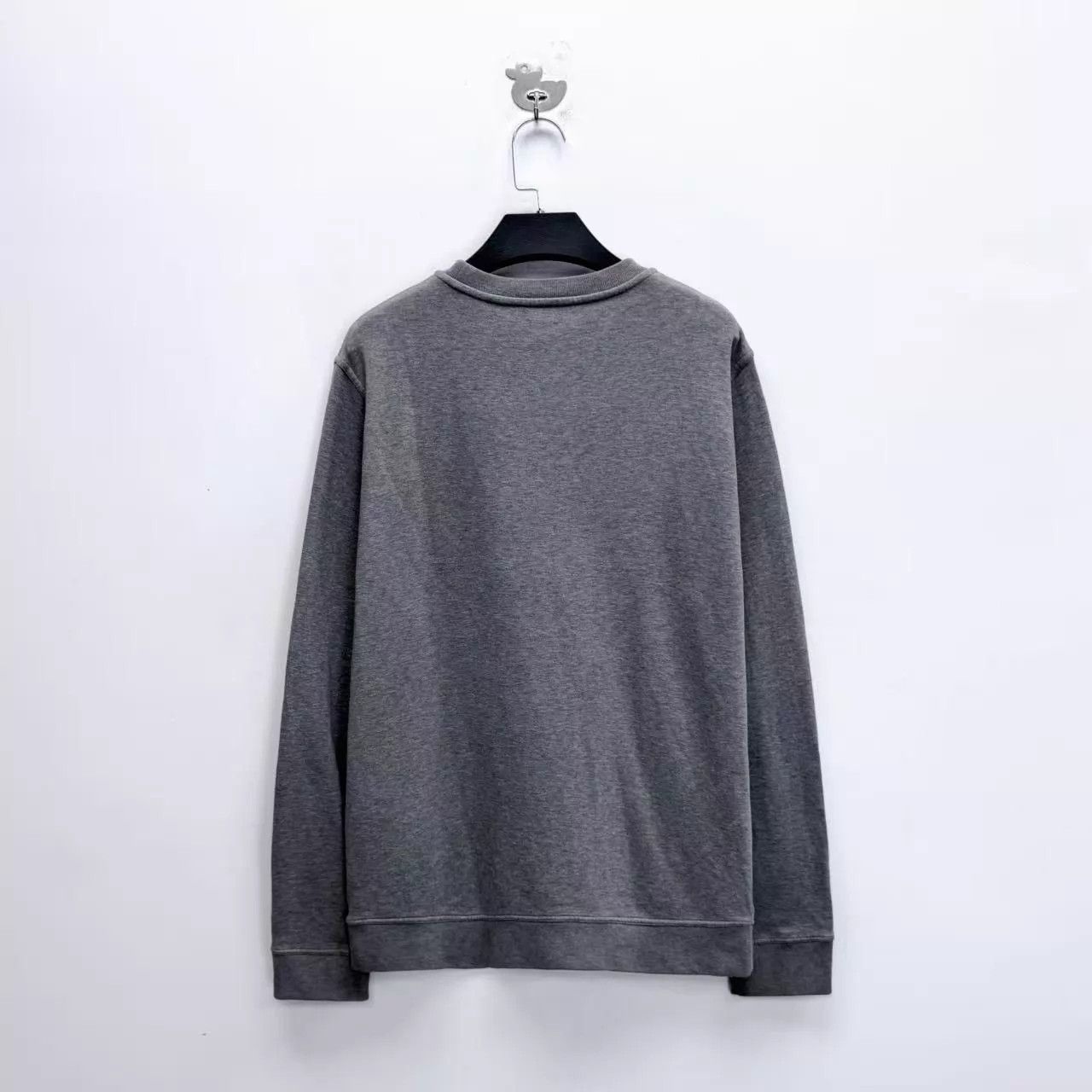 Hermes Hermes Gray Leather Horseshoe Logo Sweatshirt L Unisex Size US L / EU 52-54 / 3 - 2 Thumbnail