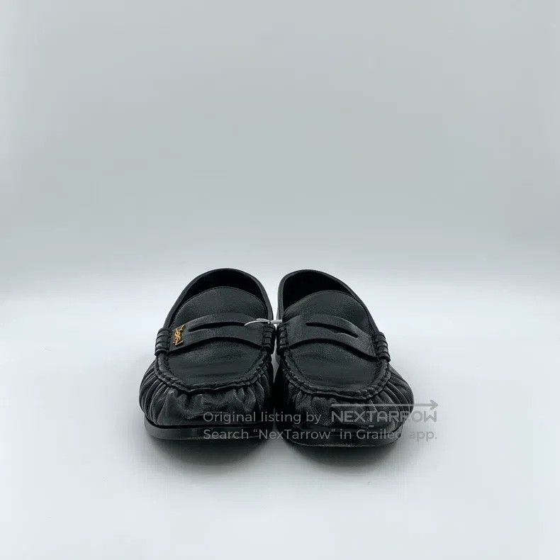 Saint Laurent Paris Saint Laurent Paris Black Logo Gold Mark Leather Casual Sl Size US 7 / EU 40 - 3 Thumbnail