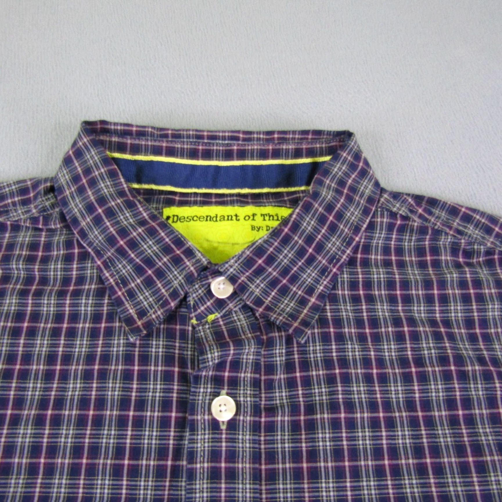 Vintage VINTAGE Descendant of Thieves Plaid Button-Up Shirt Mens Large Blue Red Limited Edition Size US L / EU 52-54 / 3 - 2 Thumbnail